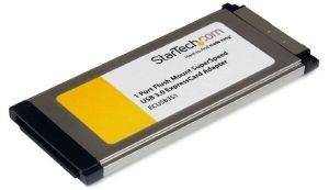 STARTECH 1-PORT FLUSH MOUNT EXPRESS CARD SUPERSPEED USB 3.0 CARD ADAPTER WITH UASP SUPPORT STARTECH 1-PORT FLUSH MOUNT EXPRESS CARD SUPERSPEED USB 3.0 CARD ADAPTER WITH UASP SUPPORT