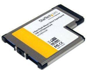 STARTECH 2 PORT FLUSH MOUNT EXPRESSCARD USB 3.0 CARD ADAPTER