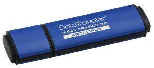 KINGSTON DTVP30AV/32GB DATATRAVELER VAULT PRIVACY 3.0 ANTI-VIRUS 32GB USB3.0