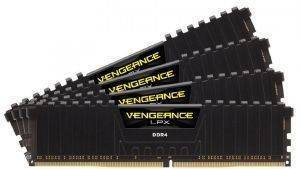 RAM CORSAIR CMK16GX4M4A2666C15 VENGEANCE LPX BLACK 16GB (4X4GB) DDR4 2666MHZ QUAD CHANNEL KIT RAM CORSAIR CMK16GX4M4A2666C15 VENGEANCE LPX BLACK 16GB (4X4GB) DDR4 2666MHZ QUAD CHANNEL KIT