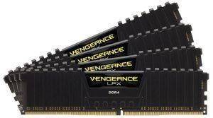 RAM CORSAIR CMK16GX4M4B3000C15 VENGEANCE LPX BLACK 16GB (4X4GB) DDR4 3000MHZ QUAD CHANNEL KIT