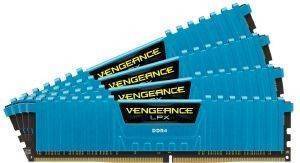 RAM CORSAIR CMK32GX4M4A2400C14B VENGEANCE LPX BLUE 32GB (4X8GB) DDR4 2400MHZ QUAD KIT