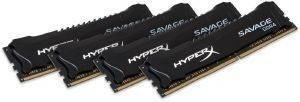 RAM KINGSTON HX430C15SBK4/32 32GB (4X8GB) DDR4 3000MHZ CL15 XMP HYPERX SAVAGE BLACK QUAD KIT