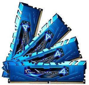 RAM G.SKILL F4-2800C15Q-32GRBB 32GB (4X8GB) DDR4 2800MHZ RIPJAWS 4 BLUE QUAD CHANNEL KIT