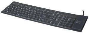  GEMBIRD KB-109F-B FLEXIBLE USB + PS/2 COMBO BLACK US LAYOUT