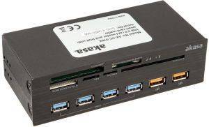 AKASA AK-HC-07BK INTERCONNECT EX INTERNAL 5-PORT CARD READER INCL. USB3.0 HUB AKASA AK-HC-07BK INTERCONNECT EX INTERNAL 5-PORT CARD READER INCL. USB3.0 HUB