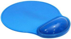 GEMBIRD MP-GEL-T1 TRANSPARENT BLUE GEL MOUSE PAD WITH WRIST REST