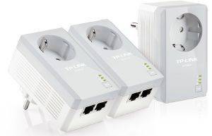 TP-LINK TL-PA4020PT KIT AV500 PASS THROUGH POWERLINE ADAPTER WITH 2 ETHERNET PORTS 3-PACK KIT