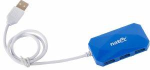 NATEC NHU-0648 LOCUST 4-PORT USB 2.0 HUB BLUE NATEC NHU-0648 LOCUST 4-PORT USB 2.0 HUB BLUE