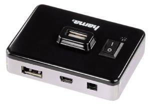 HAMA 54570 ON/OFF SWITCH USB2.0 HUB 1:4 WITH POWER SUPPLY
