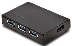 KENSINGTON K33979EU UH4000C USB3.0 4-PORT HUB & CHARGER EU BLACK