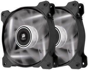 CORSAIR AIR SERIES SP120 LED WHITE HIGH STATIC PRESSURE 120MM FAN DUAL PACK