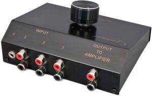 CABLEXPERT DSA-4 4-WAY AUDIO SIGNAL INPUT MANUAL SWITCH BOX