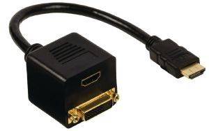 VALUELINE VGCP34951B0.20 HDMI ADAPTER CABLE HDMI - DVI-D 24+1-PIN FEMALE + HDMI INPUT 0.20M VALUELINE VGCP34951B0.20 HDMI ADAPTER CABLE HDMI - DVI-D 24+1-PIN FEMALE + HDMI INPUT 0.20M
