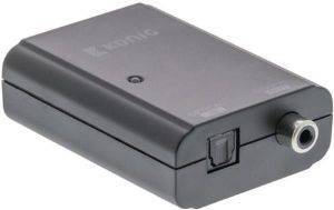 KONIG KNACO2501 DIGITAL AUDIO CONVERTER TOSLINK OPTICAL FEMALE - S/PDIF RCA FEMALE DARK GREY KONIG KNACO2501 DIGITAL AUDIO CONVERTER TOSLINK OPTICAL FEMALE - S/PDIF RCA FEMALE DARK GREY