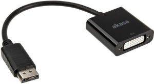 AKASA AK-CBDP05-20BK DISPLAYPORT ADAPTER TO DVI SOCKET 1080P BLACK AKASA AK-CBDP05-20BK DISPLAYPORT ADAPTER TO DVI SOCKET 1080P BLACK
