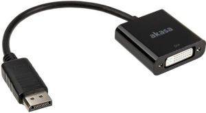 AKASA AK-CBDP05-20BK DISPLAYPORT ADAPTER TO DVI SOCKET 1080P BLACK