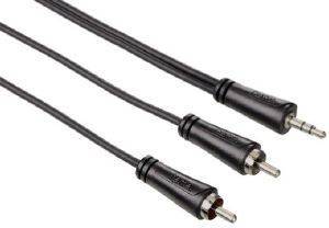 HAMA 122295 AUDIO CABLE 3.5MM JACK PLUG - 2 RCA PLUGS STEREO 1.5M