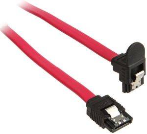 INLINE SATA III CABLE ANGLED RED 0.3M