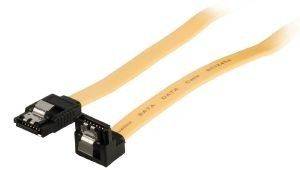 VALUELINE VLCP 73255Y 1.00 SATA 6GB/S DATA CABLE 7-PIN WITH LOCK F/F 90\' ANGLED 1M YELLOW