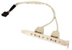 CABLEXPERT CCUSBRECEPTACLE DUAL USB RECEPTACLES ON BRACKET