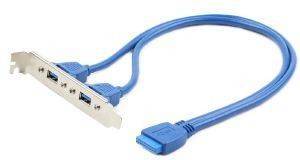 CABLEXPERT CC-USB3-RECEPTACLE DUAL USB3.0 RECEPTACLE ON BRACKET CABLEXPERT CC-USB3-RECEPTACLE DUAL USB3.0 RECEPTACLE ON BRACKET