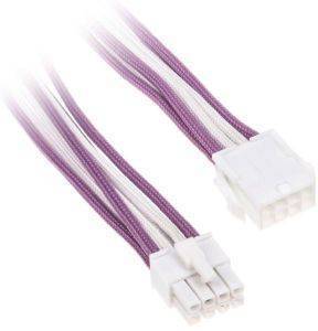 BITFENIX 8-PIN EPS12V EXTENSION 45CM - SLEEVED VIOLET/WHITE/WHITE