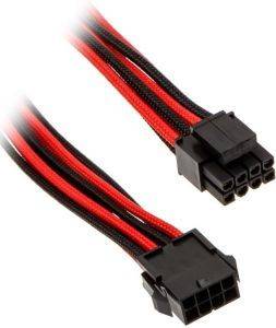 PHANTEKS 8-PIN EPS12V EXTENSION 50CM SLEEVED BLACK/RED