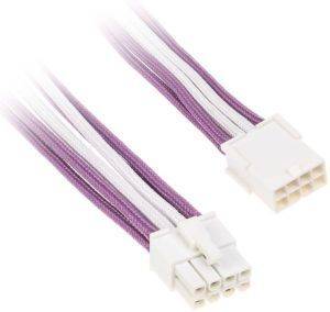 BITFENIX 8-PIN PCIE EXTENSION 45CM - SLEEVED VIOLET/WHITE/WHITE