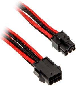 PHANTEKS 6-PIN PCIE EXTENSION 50CM SLEEVED BLACK/RED