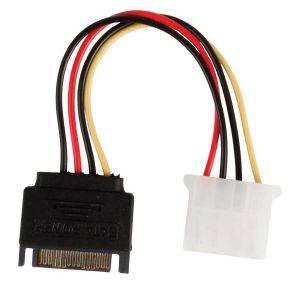 VALUELINE VLCP73530V0.15 INTERNAL POWER ADAPTER CABLE SATA 15-PIN MALE - MOLEX FEMALE 0.15M