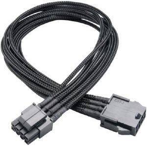 AKASA AK-CBPW08-40BK FLEXA P8 BLACK FULLY BRAIDED 8 PIN ATX PSU 40CM EXTENSION CABLE AKASA AK-CBPW08-40BK FLEXA P8 BLACK FULLY BRAIDED 8 PIN ATX PSU 40CM EXTENSION CABLE