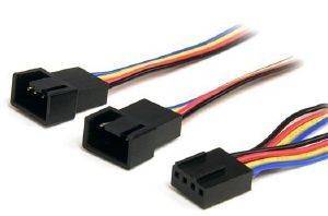 STARTECH 4-PIN FAN POWER SPLITTER CABLE - F/M 0.3M