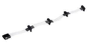 SILVERSTONE PP07-BTSW 4-PIN MOLEX TO 4XSATA CONNECTOR CABLE 300MM WHITE SILVERSTONE PP07-BTSW 4-PIN MOLEX TO 4XSATA CONNECTOR CABLE 300MM WHITE