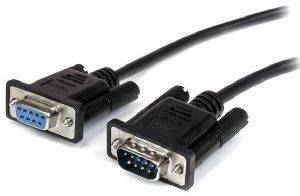 STARTECH STRAIGHT THROUGH DB9 RS232 SERIAL CABLE - M/F 3M BLACK