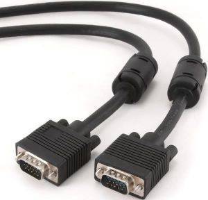 CABLEXPERT CC-PPVGA-5M-B PREMIUM DUAL SHIELDED VGA CABLE WITH FERRITE CORES 5M BLACK