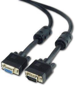 CABLEXPERT CC-PPVGAX-10M-B VGA EXTENSION HD15M/HD15F DUAL-SHIELDED WITH 2 FERRITE CORES 10M BLACK