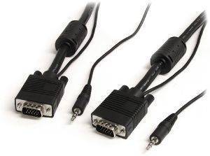 STARTECH COAX HIGH RESOLUTION MONITOR VGA VIDEO CABLE WITH AUDIO HD15 M/M 5M