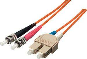 EQUIP 252313 FIBER OPTIC PATCHCABLE ST-SC DUPLEX MM 50/125 OM2 ORANGE LSOH 3M