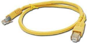 CABLEXPERT PP22-0.5M/Y YELLOW FTP PATCH CORD MOLDED STRAIN RELIEF 50U PLUGS 0.5M