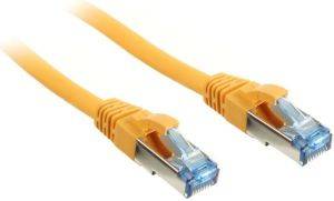 INLINE PATCH CABLE CAT.6A S/FTP (PIMF) 500MHZ YELLOW 0.5M