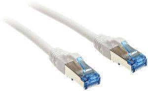 INLINE PATCH CABLE CAT.6A S/FTP (PIMF) 500MHZ WHITE 0.5M