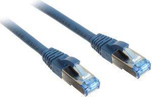 INLINE PATCH CABLE CAT.6A S/FTP (PIMF) 500MHZ BLUE 1M