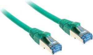 INLINE PATCH CABLE CAT.6A S/FTP (PIMF) 500MHZ GREEN 1.5M