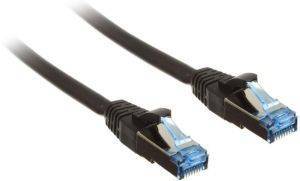 INLINE PATCH CABLE CAT.6A S/FTP (PIMF) 500MHZ BLACK 2M