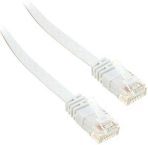 INLINE PATCH CABLE FLAT U/UTP CAT.6 0.5M WHITE