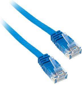 INLINE PATCH CABLE FLAT U/UTP CAT.6 1M BLUE