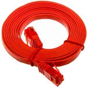 INLINE PATCH CABLE FLAT U/UTP CAT.6 3M RED