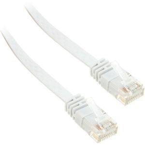 INLINE PATCH CABLE FLAT U/UTP CAT.6 5M WHITE