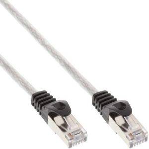 INLINE PATCH CABLE SF/UTP CAT.5E TRANSPARENT 7.5M